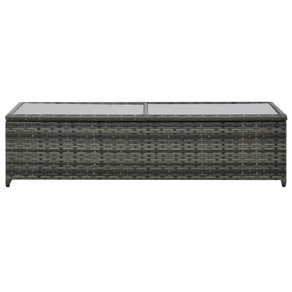 vidaXL Salon de jardin 4 pcs avec coussins résine tressée anthracite