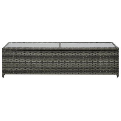 vidaXL Salon de jardin 4 pcs avec coussins résine tressée anthracite