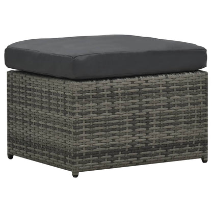 vidaXL Salon de jardin 4 pcs avec coussins résine tressée anthracite