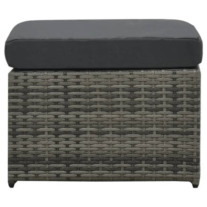vidaXL Salon de jardin 4 pcs avec coussins résine tressée anthracite