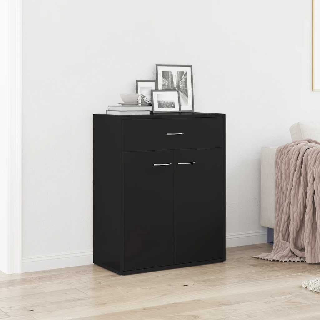 Sideboard Schwarz 60x30x75 cm Holzwerkstoff