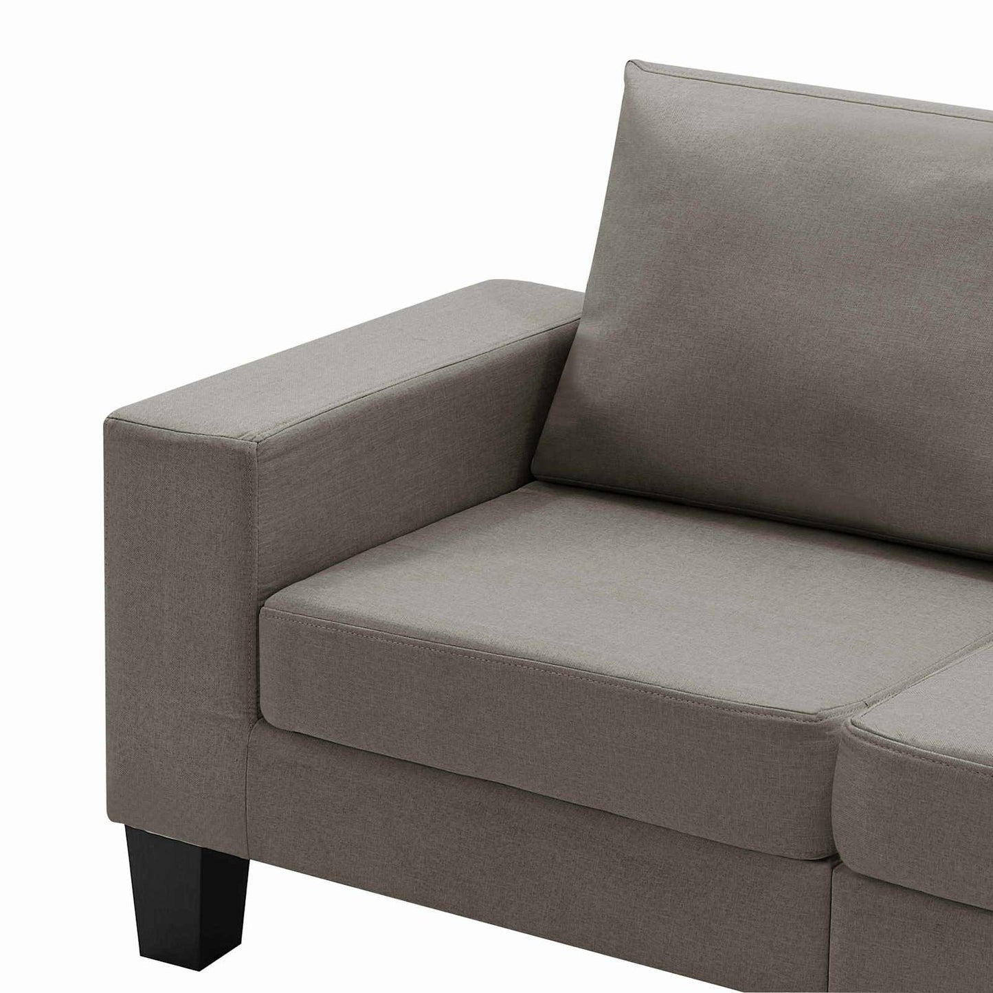 Sofa Taupe 2-Sitzer Stoff