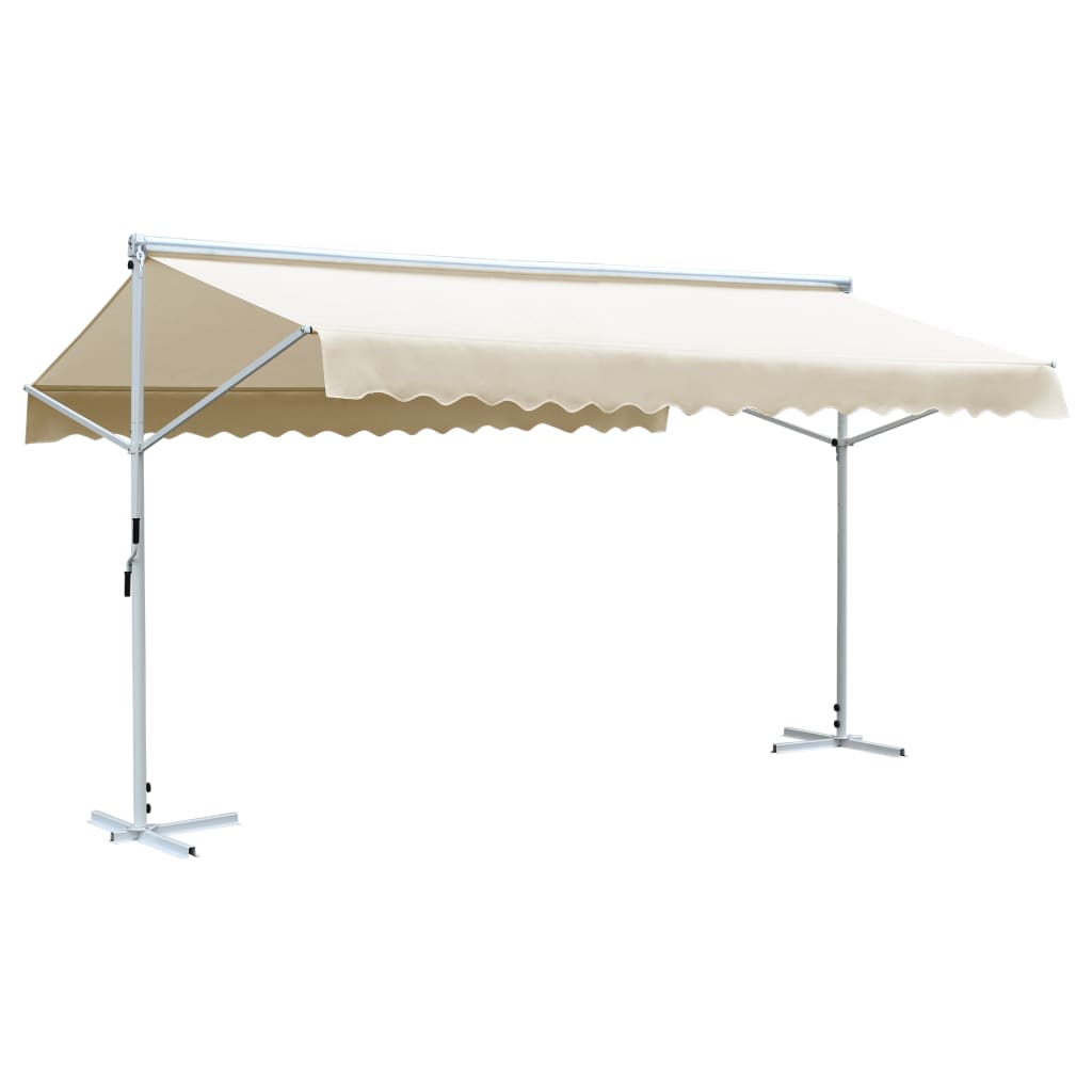vidaXL Store banne autoportant 600x300 cm Crème