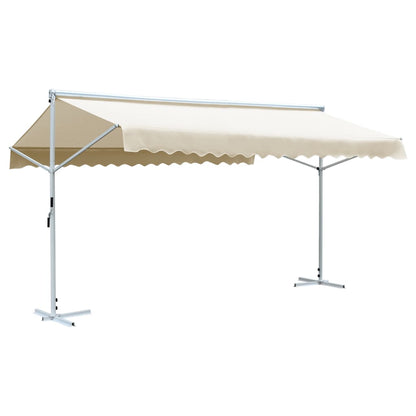 vidaXL Store banne autoportant 600x300 cm Crème