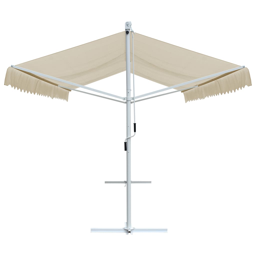 vidaXL Store banne autoportant 600x300 cm Crème