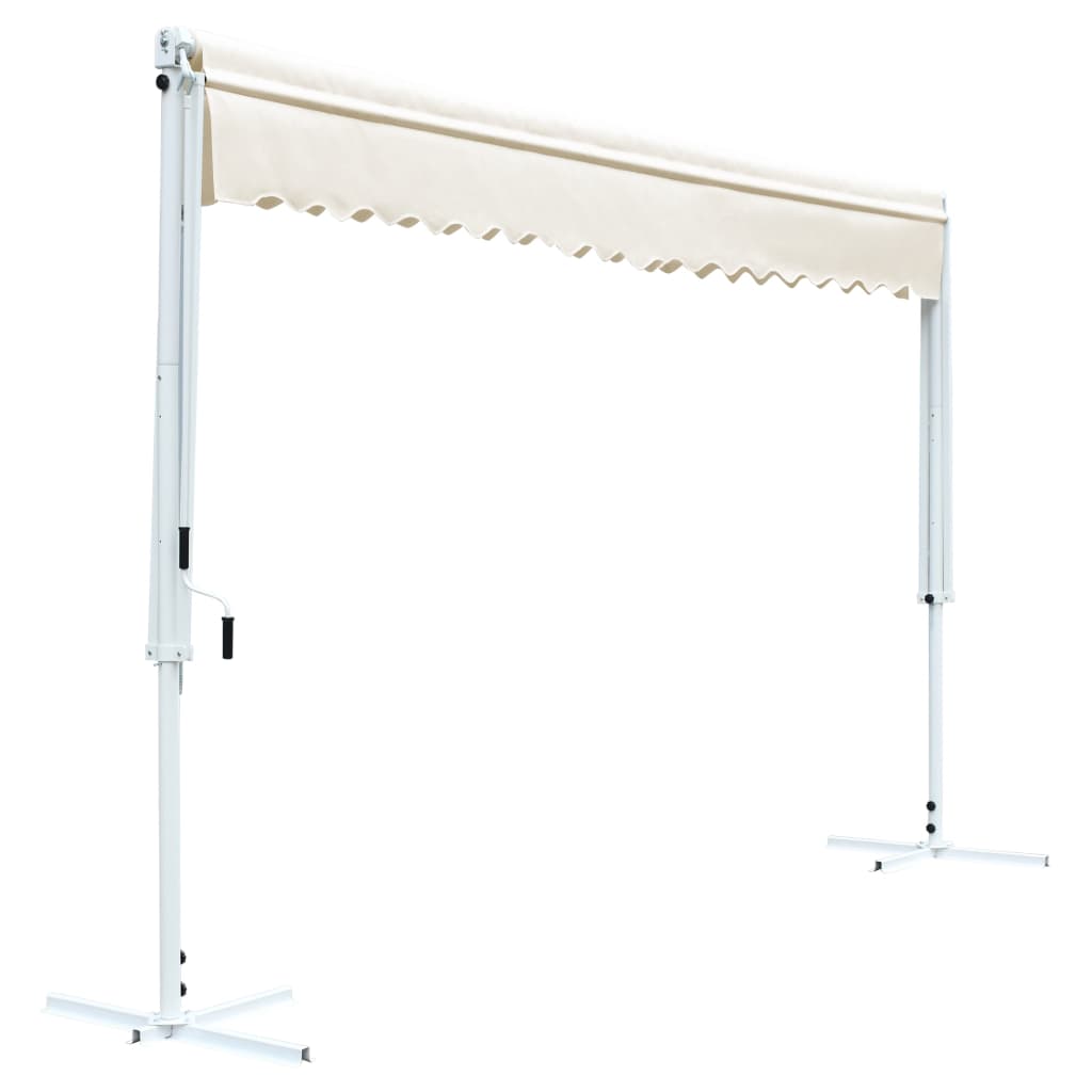 vidaXL Store banne autoportant 600x300 cm Crème