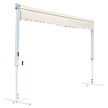 vidaXL Store banne autoportant 600x300 cm Crème