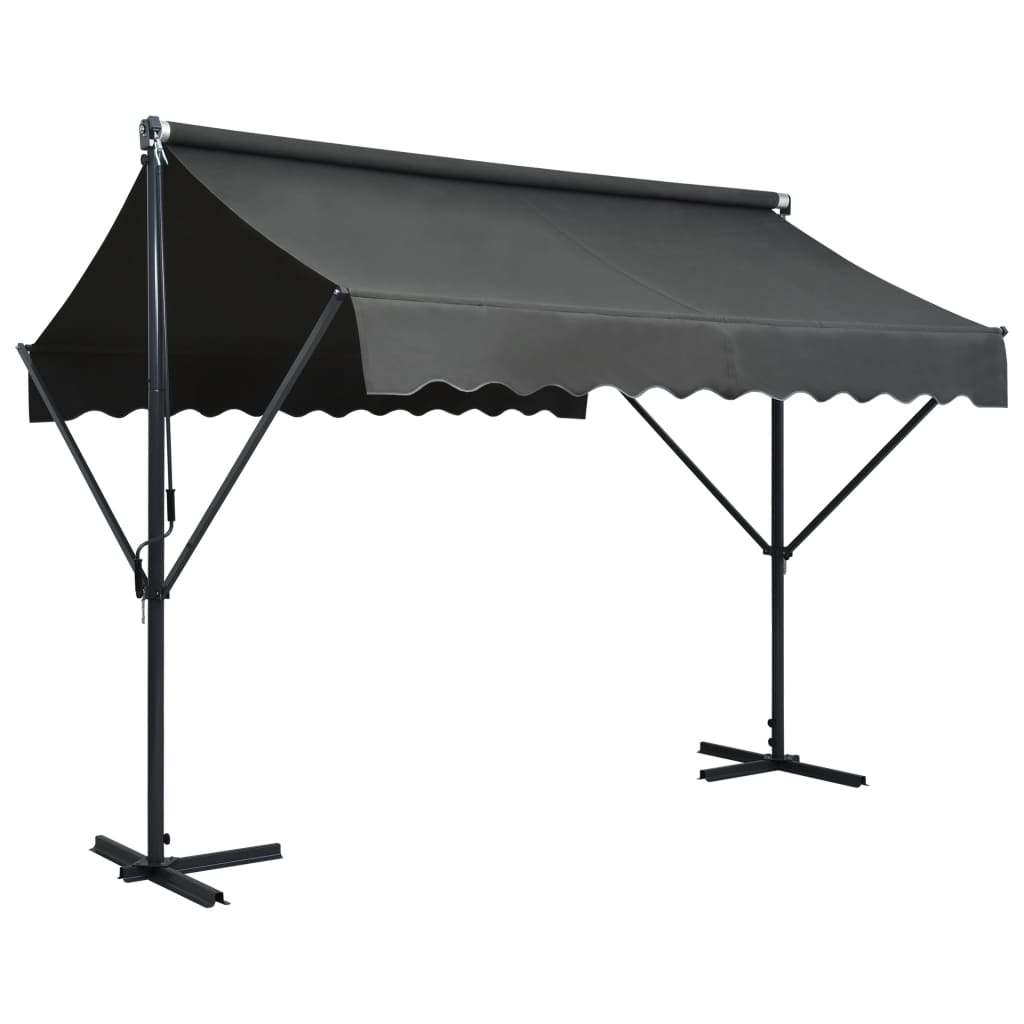 vidaXL Store banne autoportant 300x300 cm Anthracite