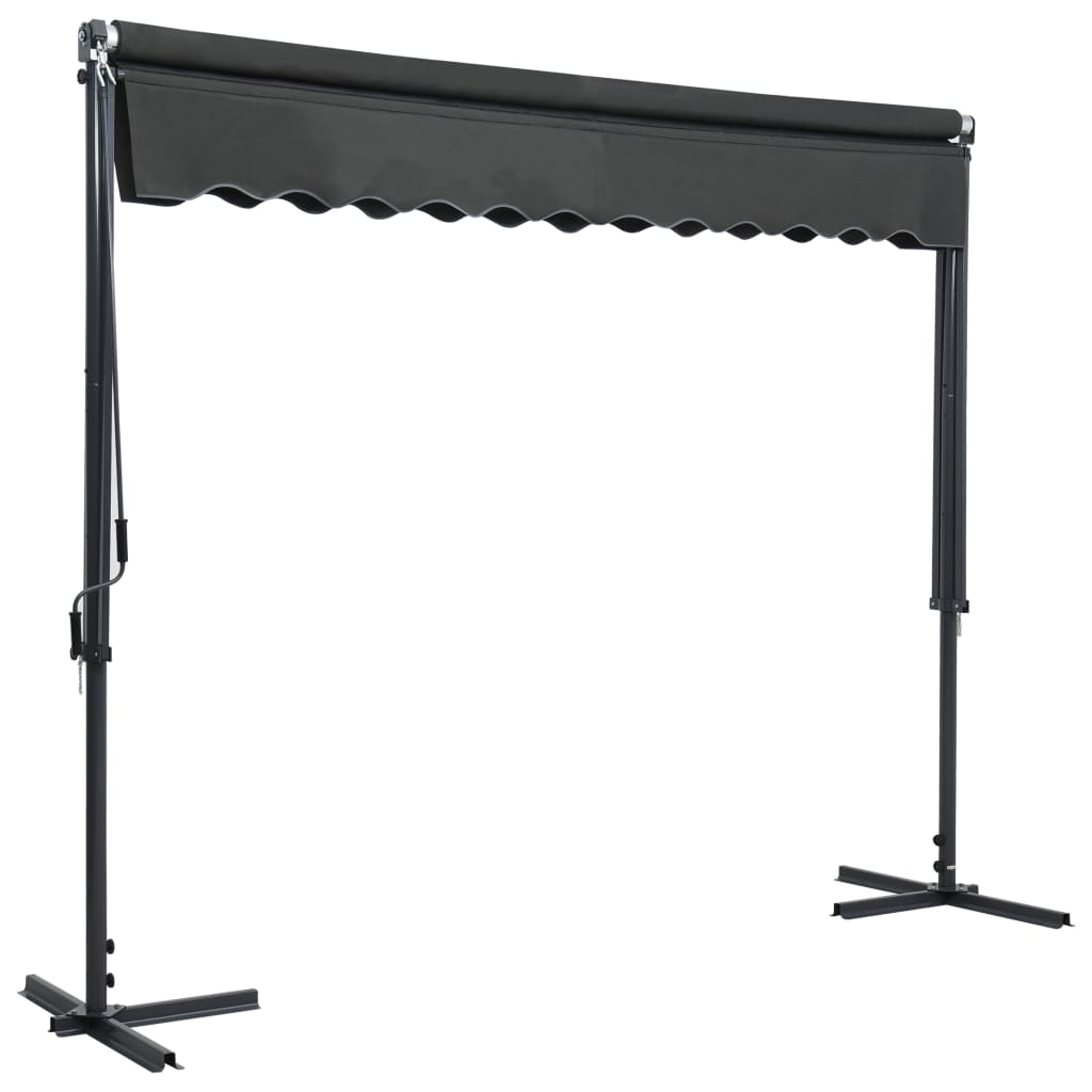 vidaXL Store banne autoportant 300x300 cm Anthracite