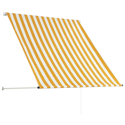 vidaXL Einziehbare Markise 100×150 cm Gelb und Weiß