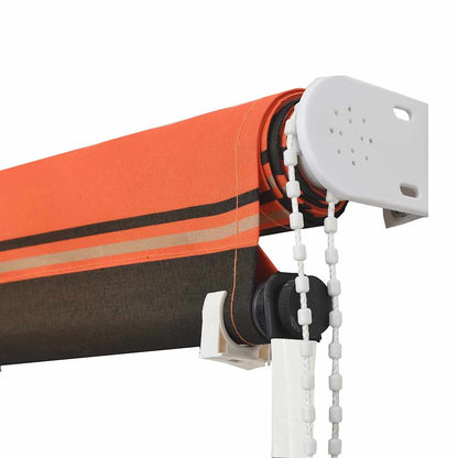 vidaXL Einziehbare Markise 300×150 cm Orange und Braun