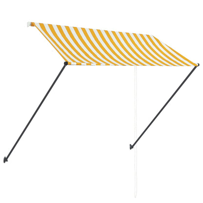 vidaXL Einziehbare Markise mit LED 250×150 cm Gelb und Weiß