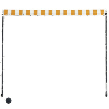 vidaXL Einziehbare Markise mit LED 250×150 cm Gelb und Weiß