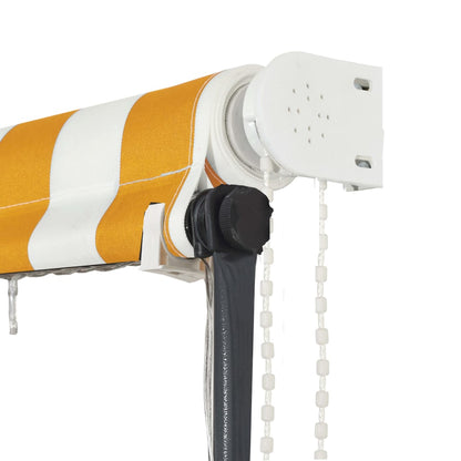 vidaXL Einziehbare Markise mit LED 250×150 cm Gelb und Weiß