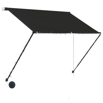 vidaXL Einziehbare Markise mit LED 100×150 cm Anthrazit