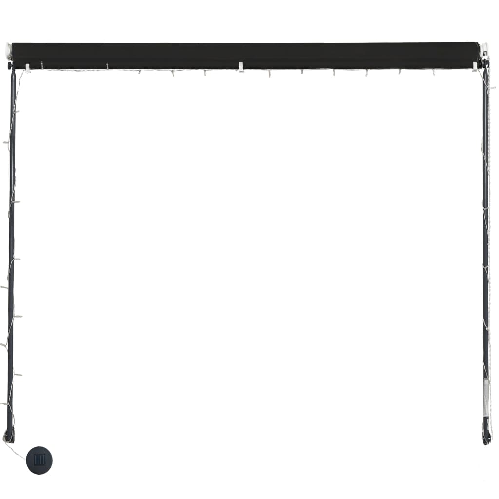 vidaXL Einziehbare Markise mit LED 100×150 cm Anthrazit
