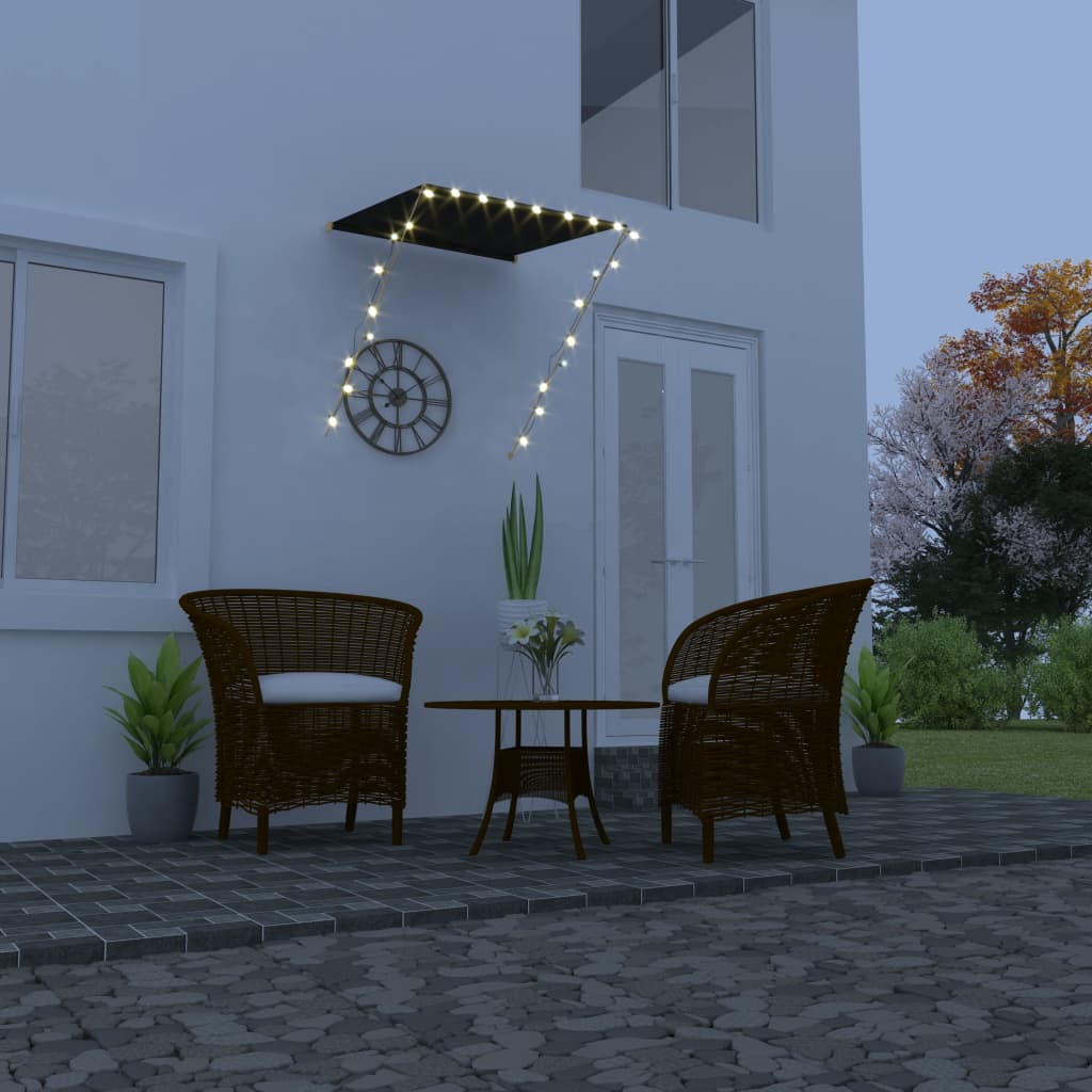 vidaXL Einziehbare Markise mit LED 100×150 cm Anthrazit