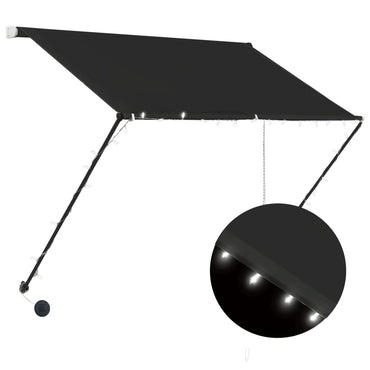 vidaXL Einziehbare Markise mit LED 200×150 cm Anthrazit