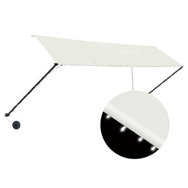vidaXL Einziehbare Markise mit LED 350×150 cm Creme