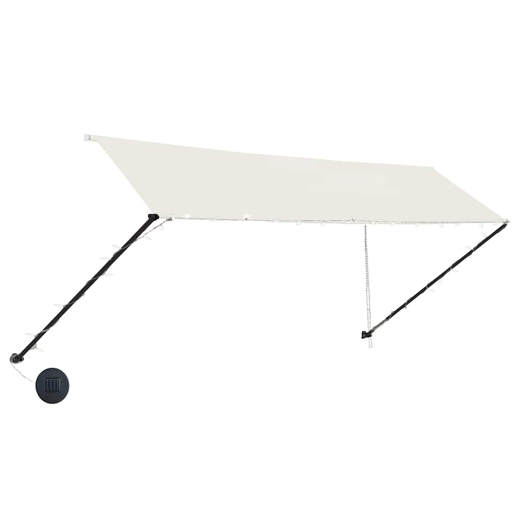 vidaXL Einziehbare Markise mit LED 350×150 cm Creme