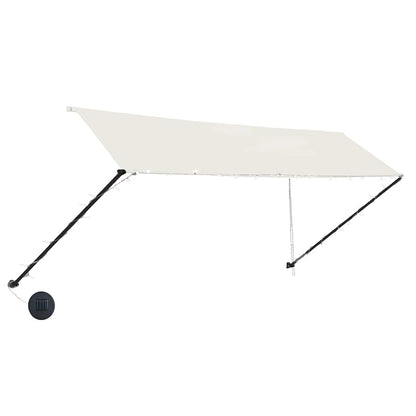 vidaXL Einziehbare Markise mit LED 350×150 cm Creme