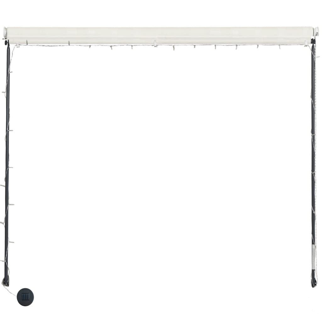 vidaXL Einziehbare Markise mit LED 350×150 cm Creme