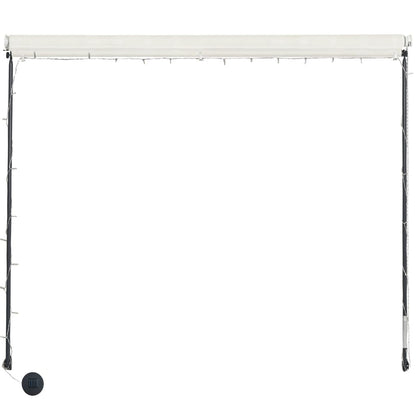 vidaXL Einziehbare Markise mit LED 350×150 cm Creme