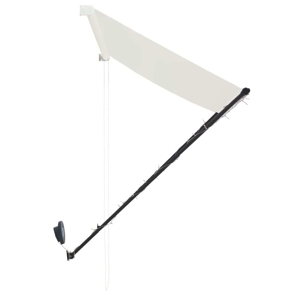 vidaXL Einziehbare Markise mit LED 350×150 cm Creme