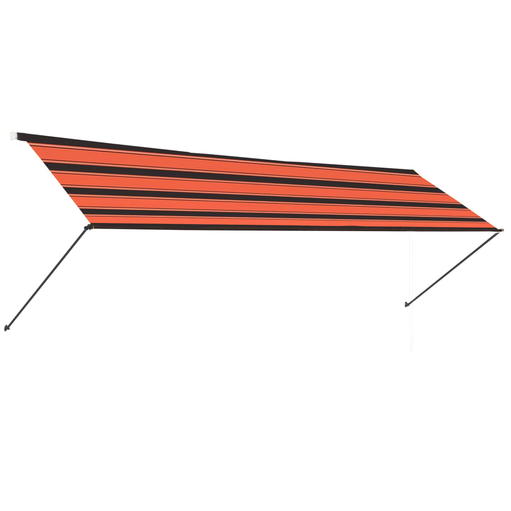 vidaXL Einziehbare Markise mit LED 300×150 cm Orange und Braun