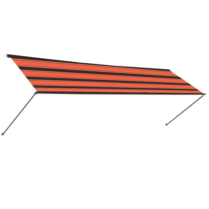 vidaXL Einziehbare Markise mit LED 300×150 cm Orange und Braun