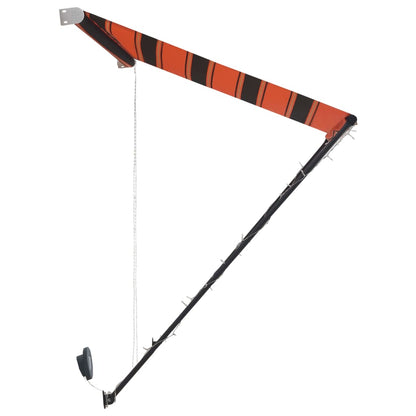 vidaXL Einziehbare Markise mit LED 300×150 cm Orange und Braun