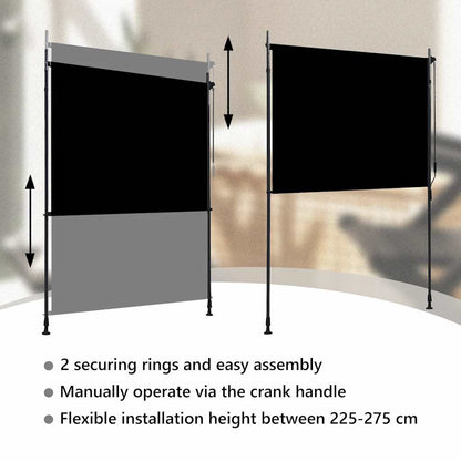 vidaXL Außenrollo 200 x 270 cm Anthrazit