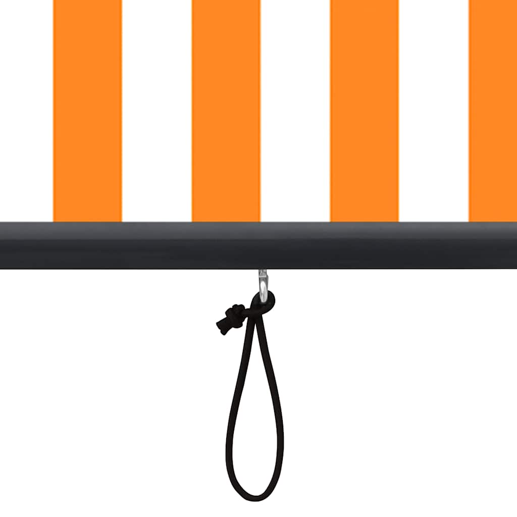 vidaXL Store enrouleur d'extérieur 80 x 250 cm Blanc et orange