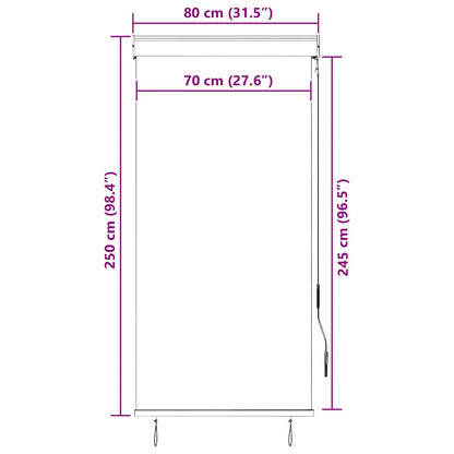 vidaXL Store extérieur 80 x 250 cm Crème