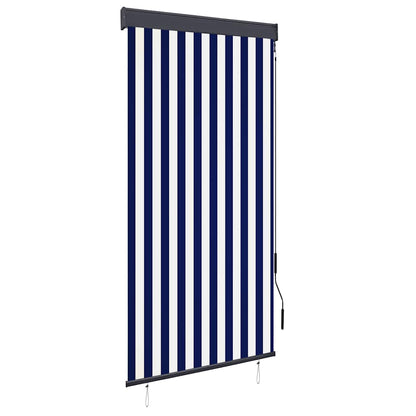 vidaXL Außenrollo 100 x 250 cm Blau und Weiß