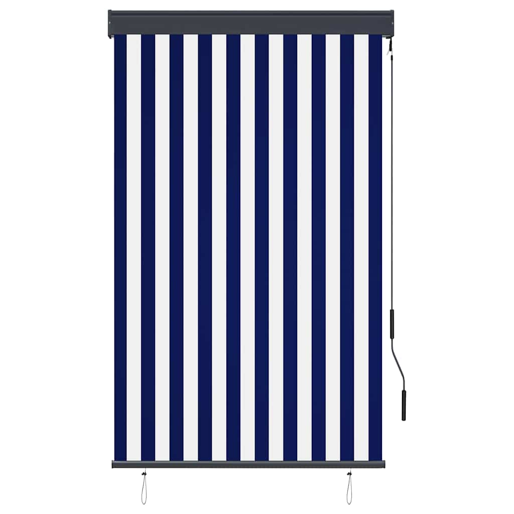 vidaXL Außenrollo 100 x 250 cm Blau und Weiß
