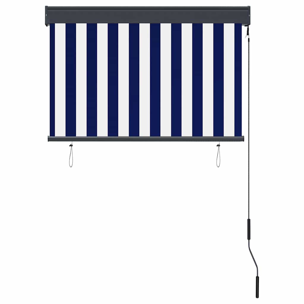 vidaXL Außenrollo 100 x 250 cm Blau und Weiß