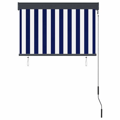 vidaXL Außenrollo 100 x 250 cm Blau und Weiß