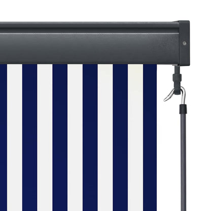 vidaXL Außenrollo 100 x 250 cm Blau und Weiß