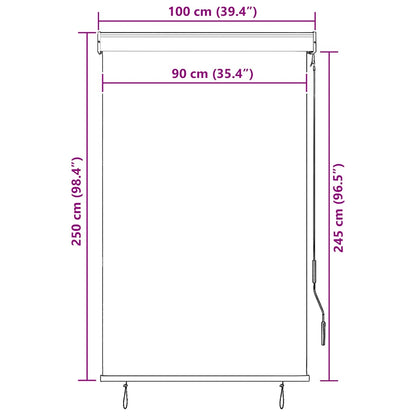 vidaXL Store d'extérieur 100 x 250 cm Jaune et bleu