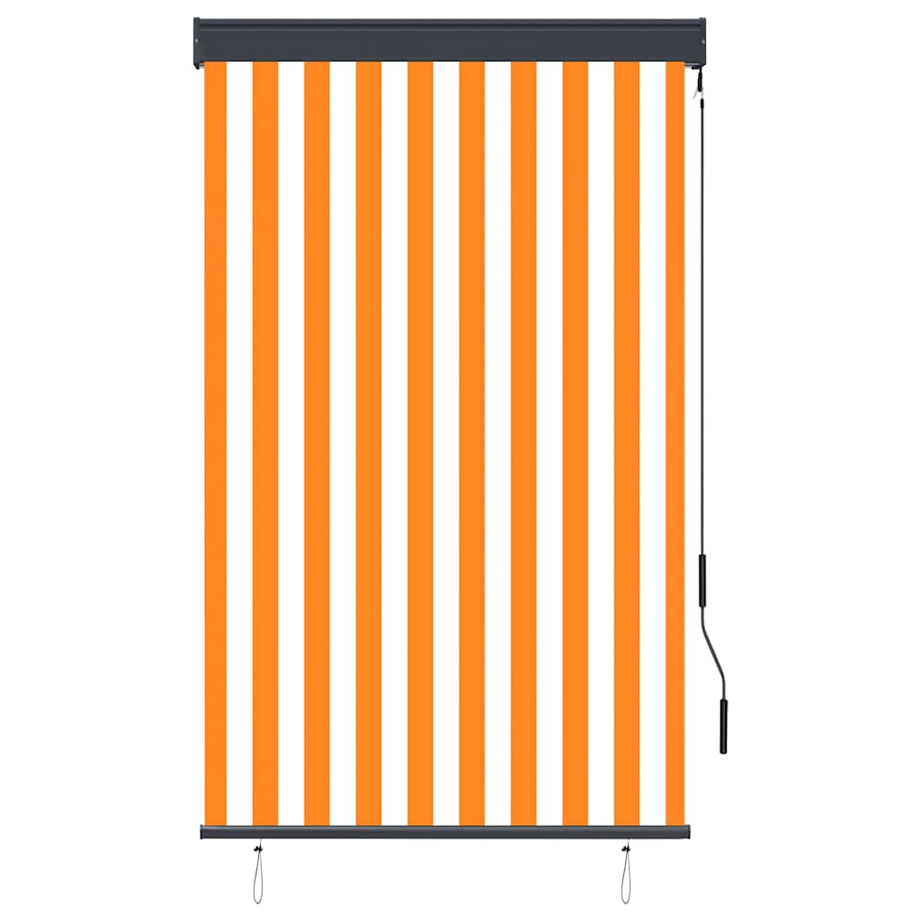 vidaXL Store d'extérieur 100 x 250 cm Blanc et orange
