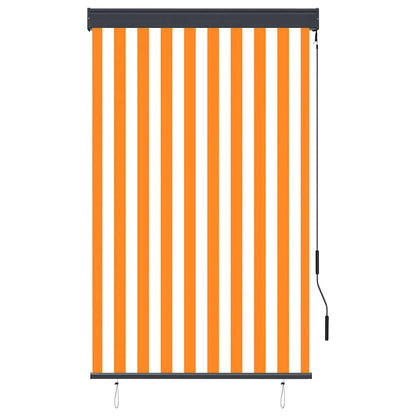 vidaXL Store d'extérieur 100 x 250 cm Blanc et orange