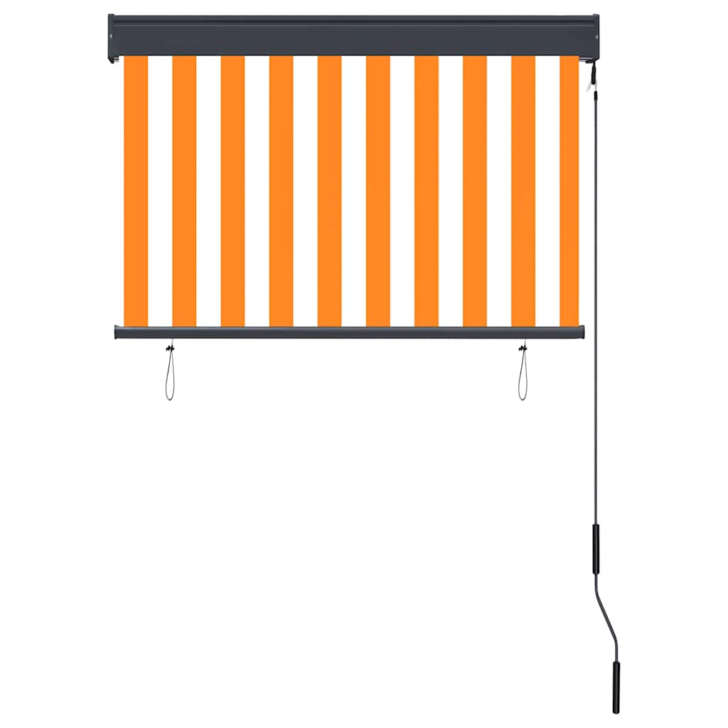vidaXL Store d'extérieur 100 x 250 cm Blanc et orange