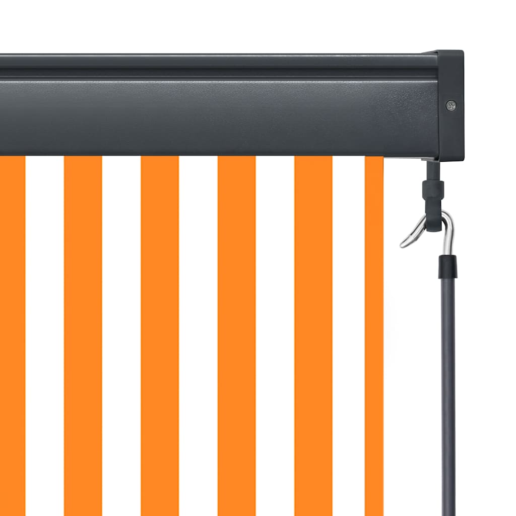 vidaXL Store d'extérieur 100 x 250 cm Blanc et orange