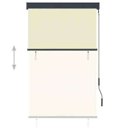 vidaXL Store enrouleur d'extérieur 100 x 250 cm Blanc crème