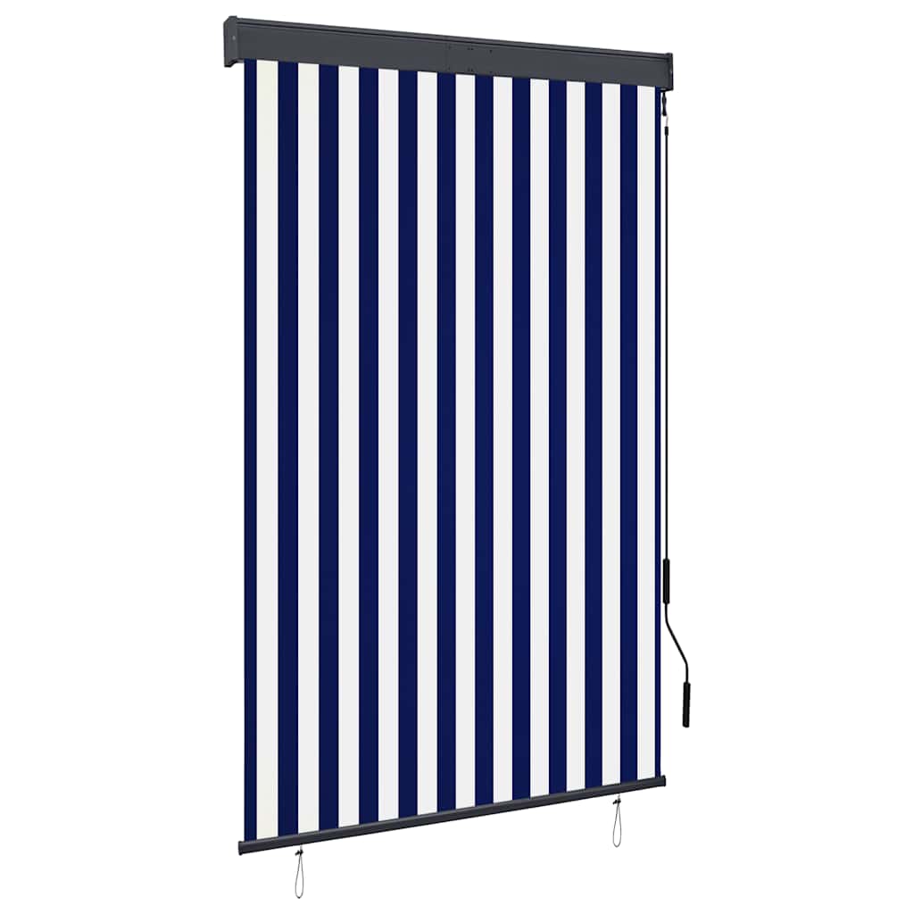 vidaXL Store extérieur 120 x 250 cm Bleu et Blanc