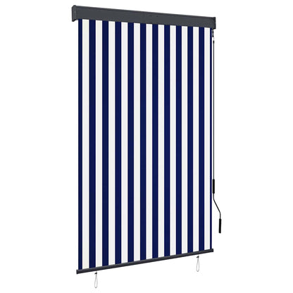 vidaXL Store extérieur 120 x 250 cm Bleu et Blanc