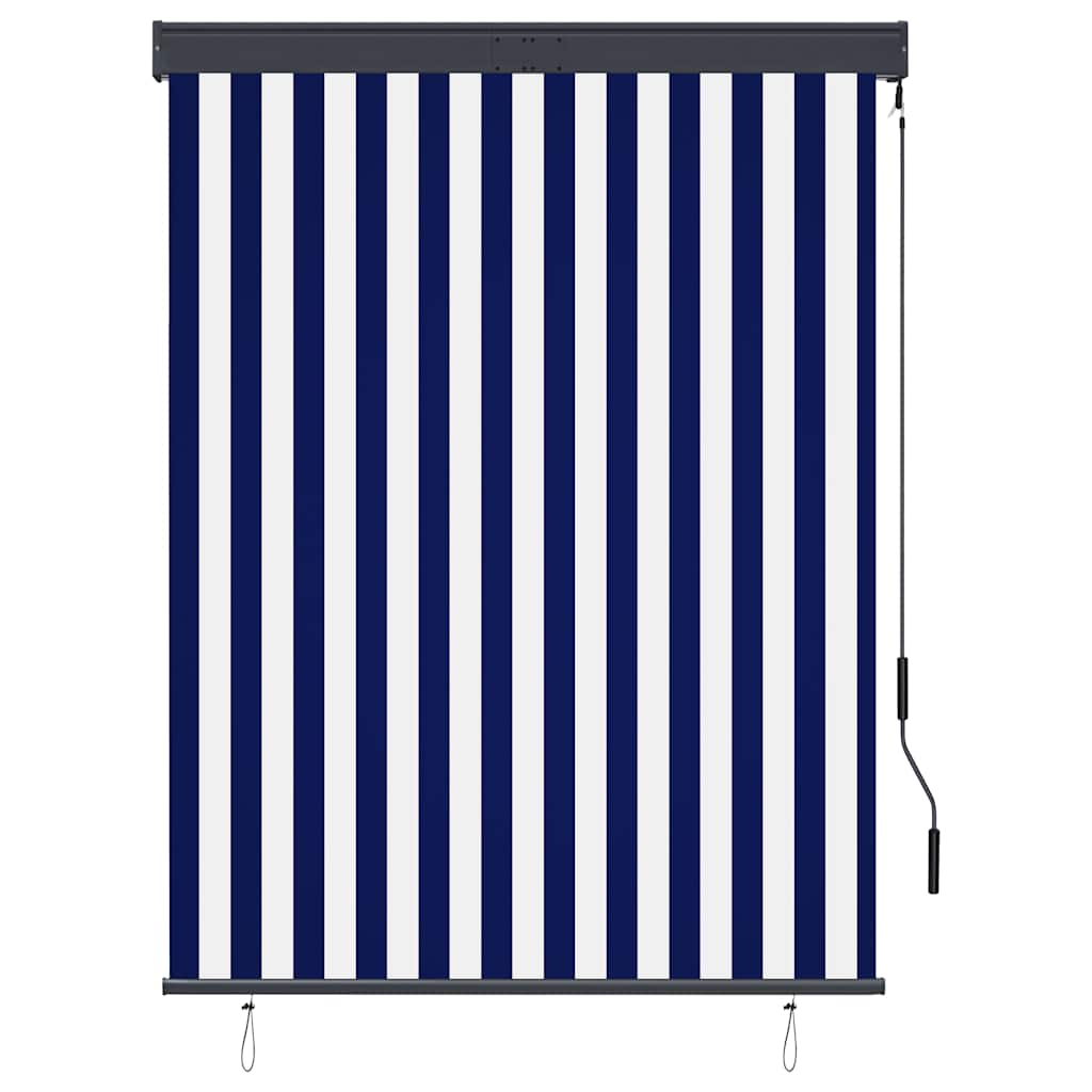 vidaXL Store extérieur 120 x 250 cm Bleu et Blanc