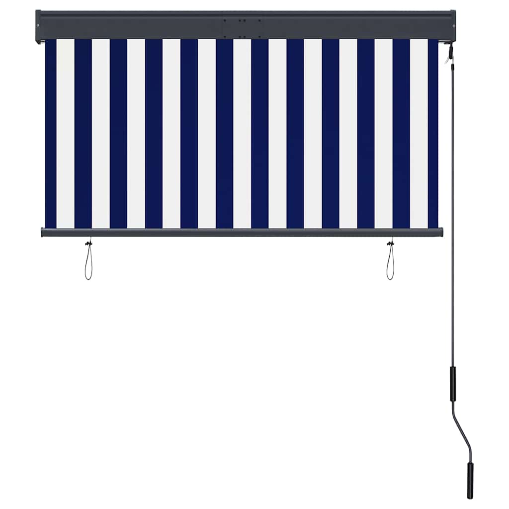 vidaXL Store extérieur 120 x 250 cm Bleu et Blanc