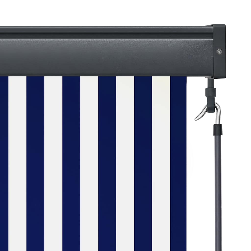 vidaXL Store extérieur 120 x 250 cm Bleu et Blanc
